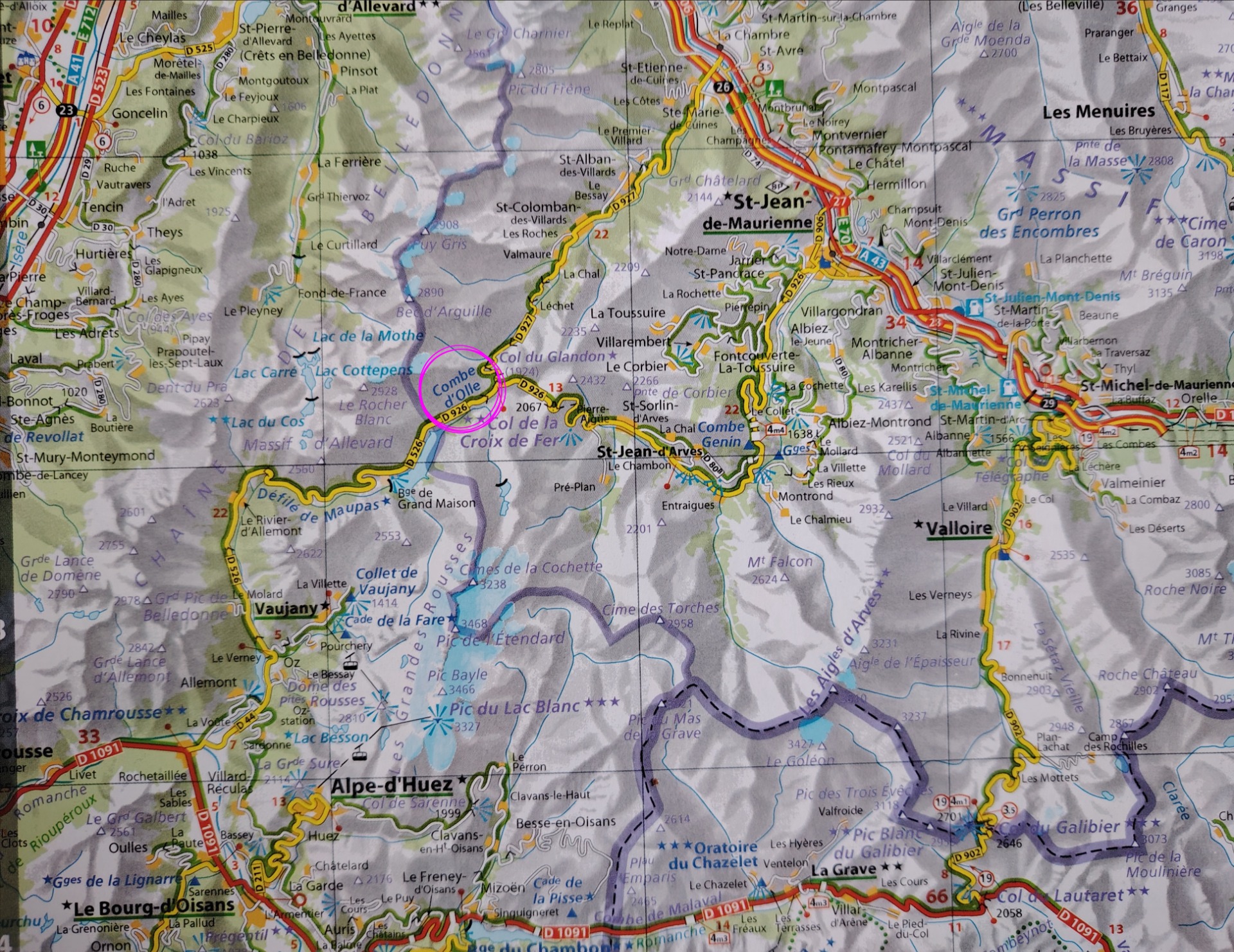 Localisation géographique de l'alpage (Atlas routier 2025)